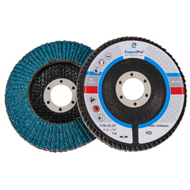 ExpertPro Flapdisc 115 x 22mm 40 grit Zirc - Blue